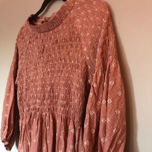 Smocked baby-doll dress